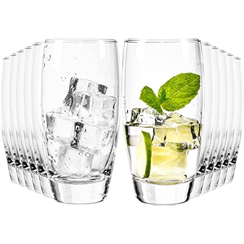 GIESSLE® 12 Stück Wassergläser Trinkglas Longdrinkgläser Set Cover