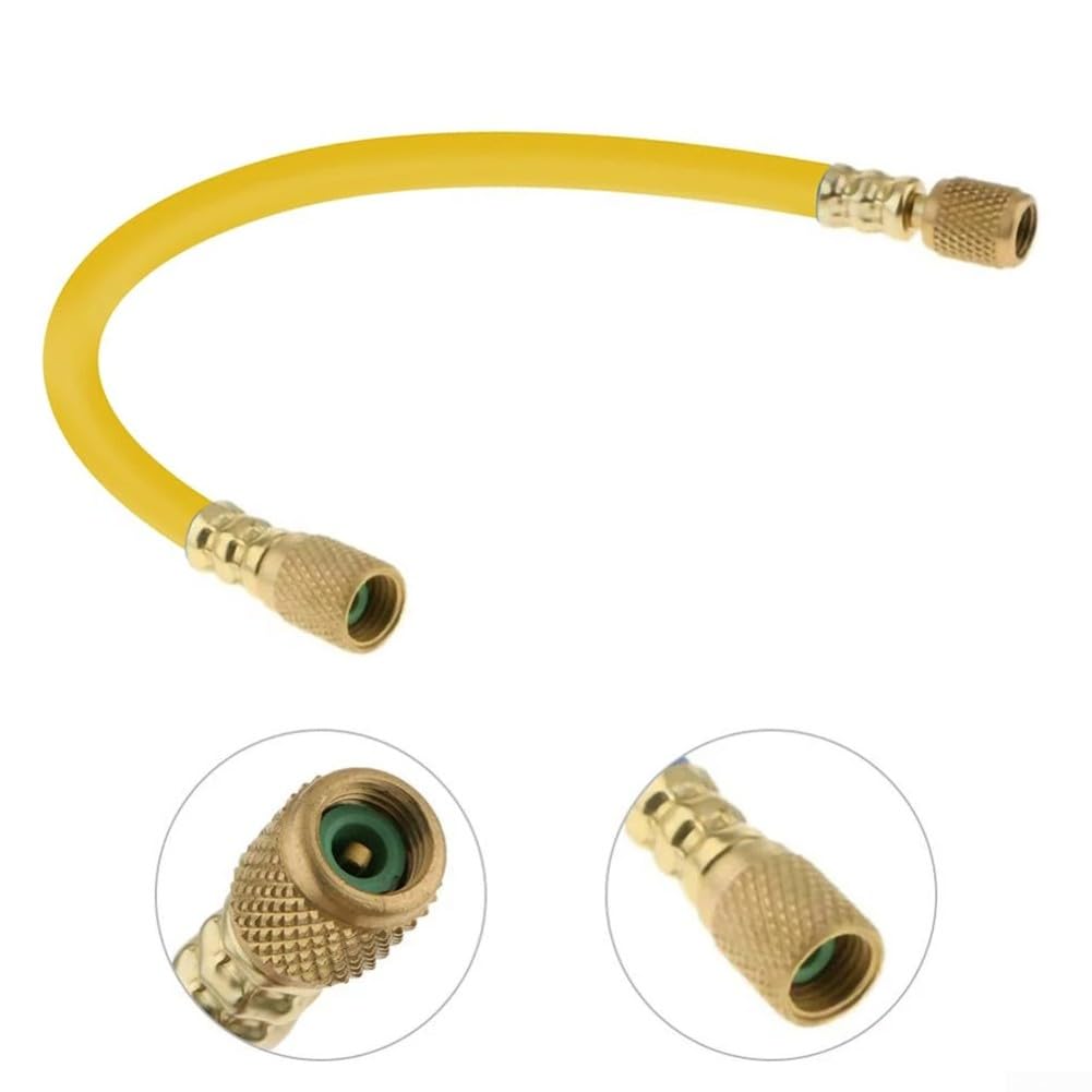 Tubo di misurazione del refrigerante, Tubo di carica R134A da 25 cm Tubo di carica del refrigerante Indicatore di tubo Kit di strumenti per fluoruro Ricambi auto per automobili Veicoli