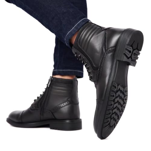 Image of Arkbird Mens Chelsea Boots, Stylish and Comfort Leather Chukka Ankle Boots with Zipper