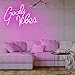 Ethereal Lomoer Good Vibes Neon Sign, Neon Signs for Wall Decor, Pink Neon Lights for Bedroom, led neon signs for Room & Party Decor, USB Powered Neon Lights Signs for Lover, Friends