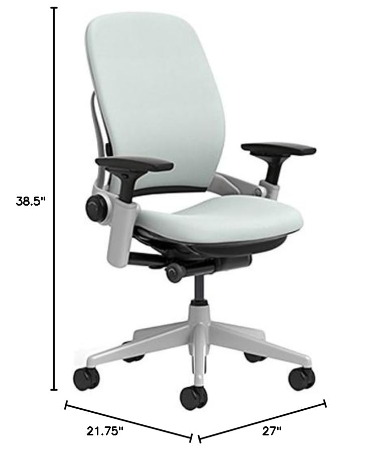 Image of Steelcase Leap Chair with Platinum Base & Hard Floor Caster, Alpine