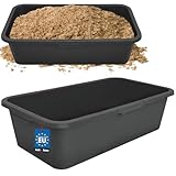 KOTARBAU® Secchio per malta, secchio per malta rettangolare, nero, 45 l...