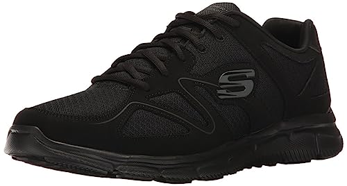 Skechers Sport Men's Satisfaction Flash Point Oxford,Black,9 M US