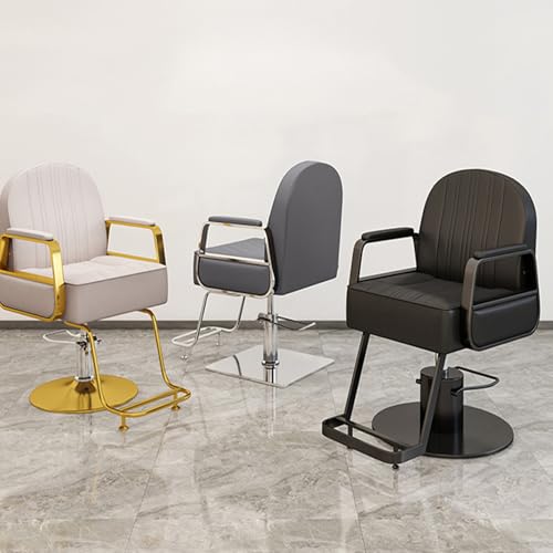 Sedia idraulica professionale da barbiere con rotazione a 360 gradi, altezza regolabile, attrezzatura per salone e barbiere, design confortevole per acconciature e toelettatura