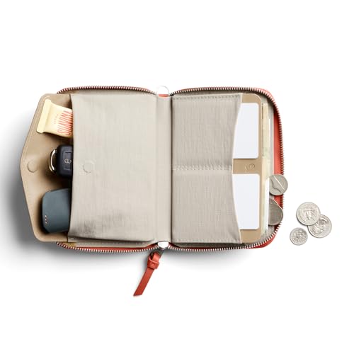 Image of Bellroy Folio Wallet (compact leather folio /clutch wallet with space for cards, bills and coins, plus everyday essentials) - BloodOrange