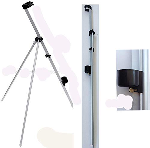 picchetto pesca surfcasting picco surf con bicchiere regolabile in altezza puo essere utilizzato come semplice picchetto da spiaggia infilando la punta nella sabbia o come tripode nelle zone dove non ci e possibile bucare il terreno. altezza massima picco cm.120