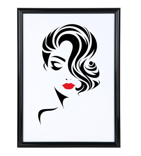 IDEAL TREND Classic Leichter Kunststoffbilderrahmen mit Acrylglas Schutz ohne Kompromisse BD: Farbe: Schwarz | Format: 50x70
