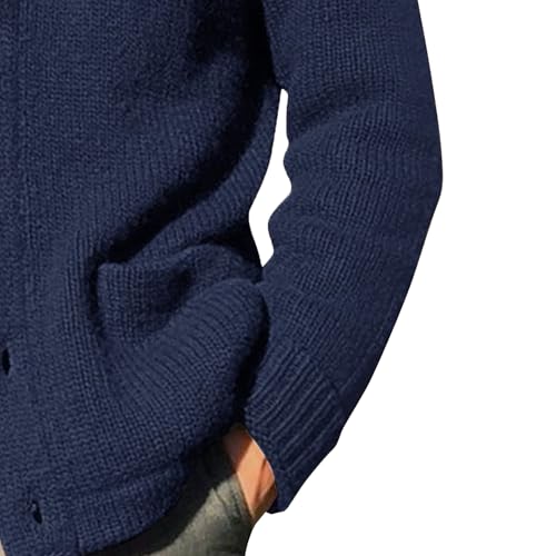 Shawl Collar Sweater for Men Solid Color Long Sleeve Knitted Cardigan Button Down Open Front Sweaters Cardigans4