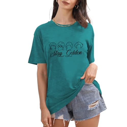 Golden Girls Shirt Women Stay Golden T Shirts Inspiration Letter Shirt Vintage 80s Tee Tops2