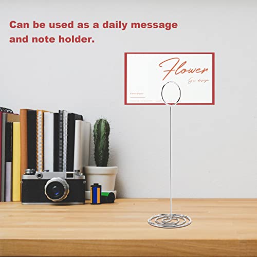 Image of Table Number Holders, 10PCS Place Card Holder, Photo Holder (8.7 inch Silver) | Picture Holder, Card Stand Name Menu Clips, Large Size Table Sign Card Holder for Centerpieces Wedding Birthday Party