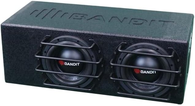 DEEJAY LED BANDIT2X6.5 Despacito Dual Two 6.5-inch Subwoofers in A Box Cabinet 800 Wrms 1600 Watts Peak with Grill Guard and Two Voice Coils 2 ohms Each