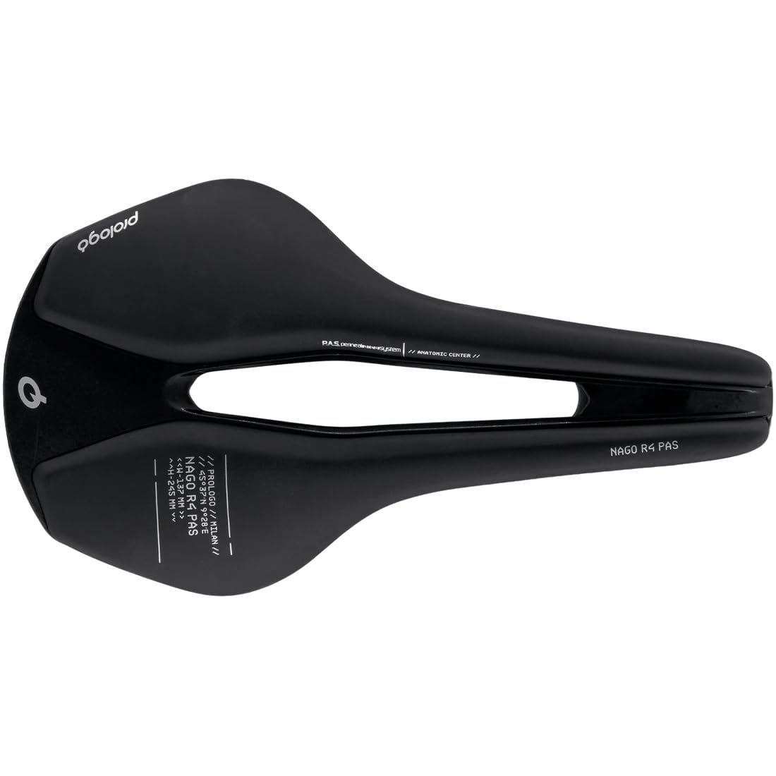 Prologo Nago R4 PAS Tirox Road Saddle, Hard Black, 137mm