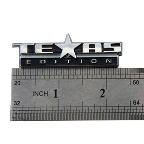 Image of 1Pc Small Texas Edition Emblem Badge Dash Panel Nameplate Compatible For Universal Cars (Chrome Black)