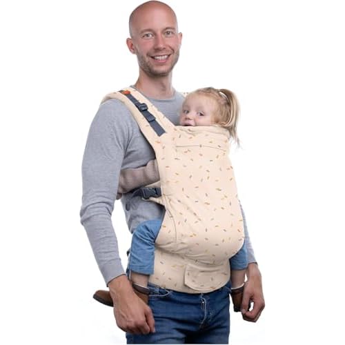 Beco Toddler Carrier with Extra Wide Seat, 100% Cotton Toddler Carrying Backpack Style and Front-Carry, Lightweight & Breathable Child Carrier, Toddler Sling Carrier 20-60 lbs (Sprinkles)