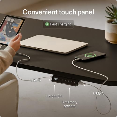 Electric standing desk adjustable