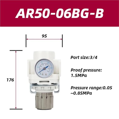 Régulateur de pression AR20-02BG-B et AR50-06BG-B pour compresseur d'air comprimé