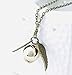 ANKRKERYYtitle Fairy Jewelry Harry Potter Golden Snitch Quicksilver Golden Pearl Necklace