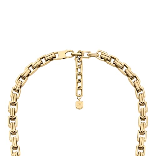 Image of Fossil Women's Ellis Toi Et Moi Gold-Tone Brass Station Necklace