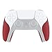 eXtremeRate PlayVital Housse Grip Absorbant La Sueur pour ps5 Manette,Autocollants Antidérapants Poignées Housse en Caoutchouc Texturé pour ps5 Contrôleur-Rouge