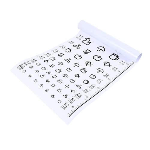 FUNOMOCYA Standard Eye Chart Wall Poster Waterproof PVC Preschool Visual Test Chart Exam for Boys and Girls