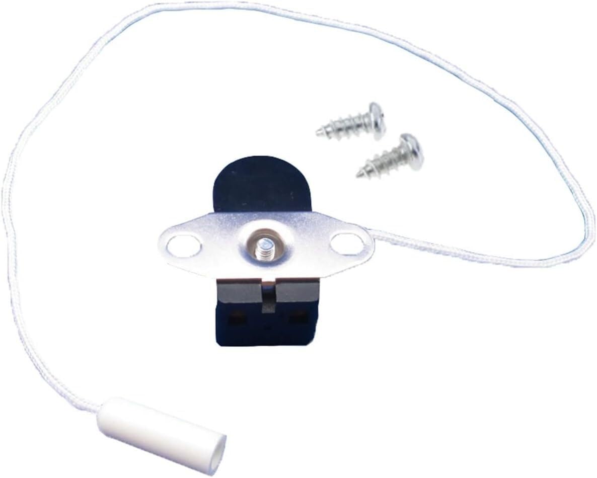 Fan Switch 2A 250V Bedside Light Open Single Pull Control Rope Switch with Mounting Screws