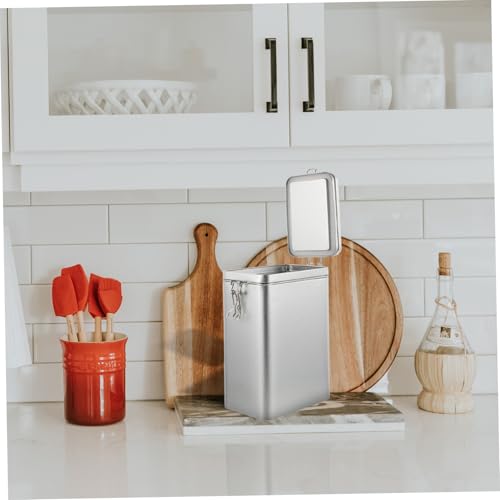 Envase hermético para café OSALADI de hojalata plateada miniatura 4