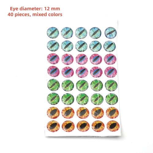 Ojos metálicos 4D para señuelos de pesca, colores mixtos miniatura 2