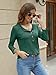 EADINVE Women's 3/4 Sleeve T-Shirts Crew Neck Buttons Cute Casual Tunic Tops Basic Tees Blouses Loose Fit Pullover 2024 Green