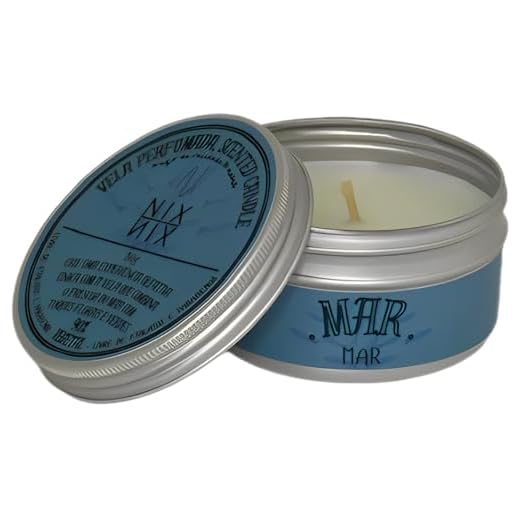 Vela perfumada aromática, lata 80g, Mar, Presente NIX NIX