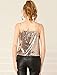 Allegra K Women's Sequined Shining Camisole Club Party Glitter Disco Sparkle Cami Top X-Large Rose Gold