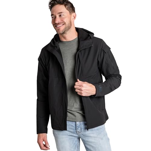 Odin Disc Golf Jacket – Waterproof, Lightweight Zip-Up Hoodie, 4-Way Stretch, Athletic Fit, Sports Hooded Jacket With Disc Pocket For Men – Ideal For Spring &Amp; Fall – Hauberk Black (1 Pocket, Large)