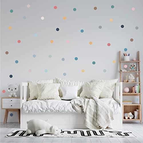 Polka Dots Boho Wall Stickers Multi-Color Dot Wall Decals Vinyl PVC Circle Wall Stickers for Kids Boys Girls Bedroom Living Room Wall Decor (150 Pieces 1.6inch) 4 4179f2TgPRL. AC