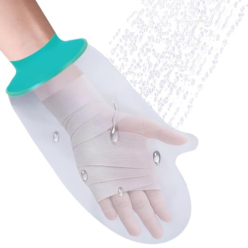 Guador Protector de yeso para manos de adultos, protector de ducha para manos, protección para los dedos en caso de lesiones, protector de yeso impermeable para manos, cubierta de mano para la ducha