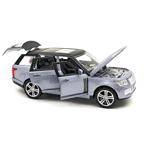 Image of DREAMY DEN Luxury Range Rover SUV 1:32 Scale Metal Die-Cast Car Model with Pull Back, Lights & Sounds, Openable Doors - Collector's Edition Gift Toy (Blue)