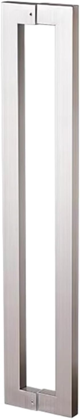 BHGFYXBS Rectangle Barn Sliding Door Handle For Glass Doors, Stainless Steel No Fingerprints Interior Exterior Handle Push Pull, Easy Installation,Silver-150Cm/59,Silver-150cm/59