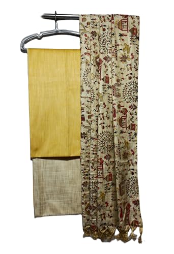 Image of STB-SILKTEXTILES BHAGALPUR Women's Cotton Silk Unstitched Salwar Suit Dress Material With Printed Dupatta | Dress Material For Women's & Girls
