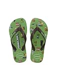 Havaianas Kids Minecraft Flip Flop Sandal, Green Apple, 9 US Unisex Toddler