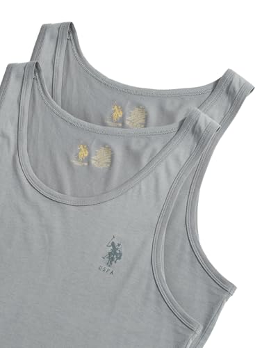 Image of U.S. Polo ASSN. Mens OEV05 Solid Cotton Vest - Pack of 2