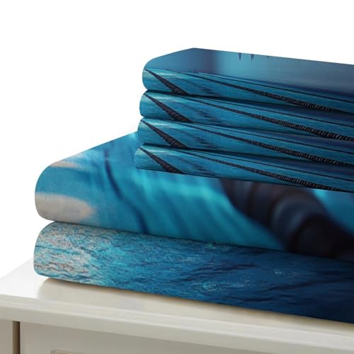 Housse de couette super king size lit double imprimé tropical