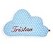 Kissen mit Name Wolke hellblau: selbst gestalten: personalisieren (Baby Deko Schlafzimmer Kleinkind Kinder Jugendliche Mädchen)