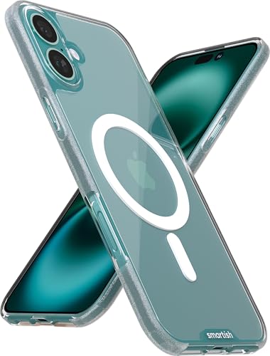 Image of Smartish iPhone 16 Plus Magnetic Case - Gripmunk Compatible with MagSafe [Lightweight + Protective] Slim & Thin Grip Cover with Microfiber Lining for Apple iPhone 16 Plus - Clearly Clear
