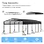 SYLVIERA 12x25FT Heavy Duty Metal Carport - Reinforced Galvanized Carport Canopy for All-Weather Shelter, Enhanced Wind Resistance for Boats, Cars, Trucks and Tractors