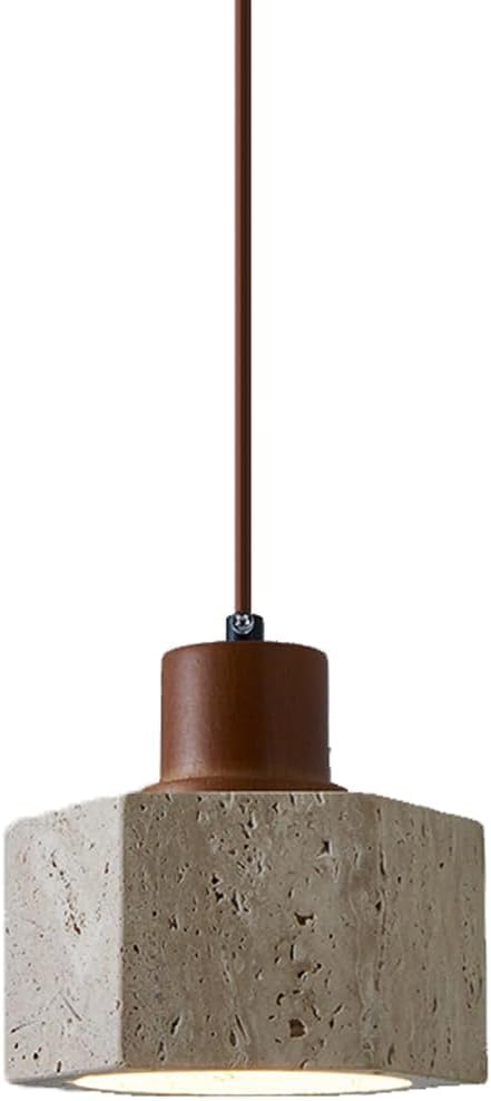 Suspension style japonais en travertin et bois pour une atmosphère zen à la maison