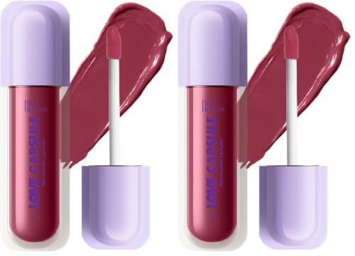 Image of Blue Heaven Love Capsule Non Transfer Lip Colour | Intense Color Payoff | Long Lasting | One Swipe Formula | Liquid lipstick Waterproof & Smudge Proof | Exclusive Pink, 5ml (Pack of 2)
