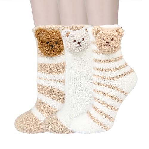 Image of Benefeet Sox Womens Fuzzy Socks Girls Cute Slipper Sock Funny Fluffy Winter Warm Soft Cozy Plush Indoor Sleep Sock