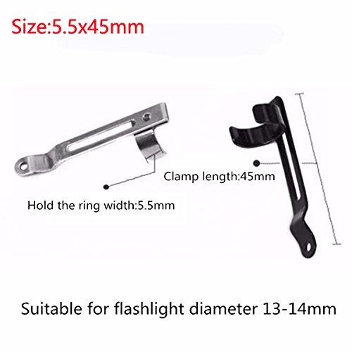 Lteftlfl Stainless Steel Flashlight Belt Pocket Clip For Universal Flashlight - 3.8X47Mm #TOP4