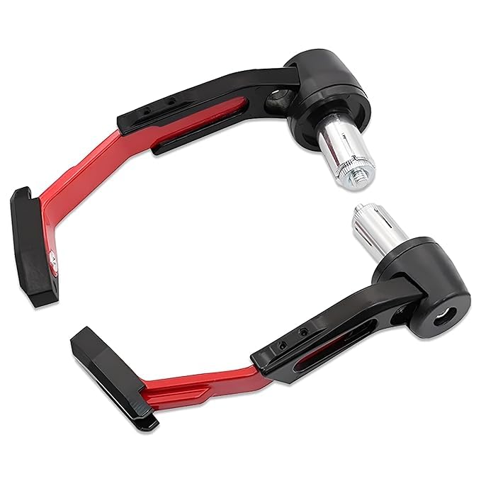 FATHER AUTO Bike Adjustable Brake Clutch Levers Guard CNC Lever Protector Guard Black and Red Universal Fit for Bike Scooty-image-22