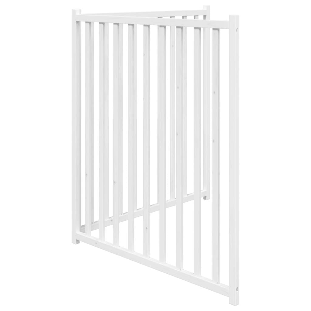 Portail pliable en 2 parties pour chien - En bois massif - Blanc - 160 cm - Grille pare-chien à monter sans perçage - Portail pour chien avec peinture à l'eau