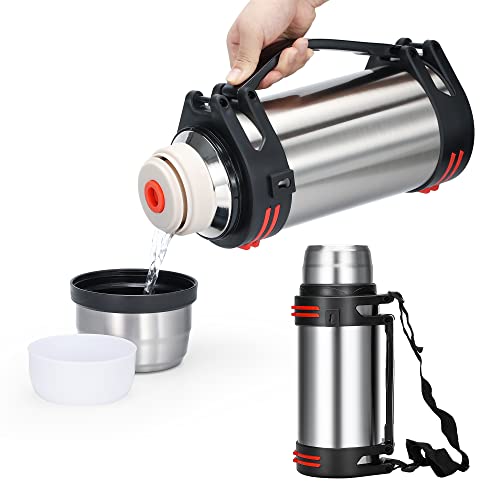 Olerd Large Thermosflask- 101Oz Stainless Steel Insulated Bottle For Travel With Bpa Free Cup - 3L Oversized Vacuum Insulated Thermoses With Handle And Strap For Hot & Cold Drinks thumb #1