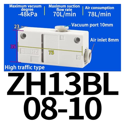 Générateur de vide ZH10BS éjecteur compact pour préhension ventouse - 3
